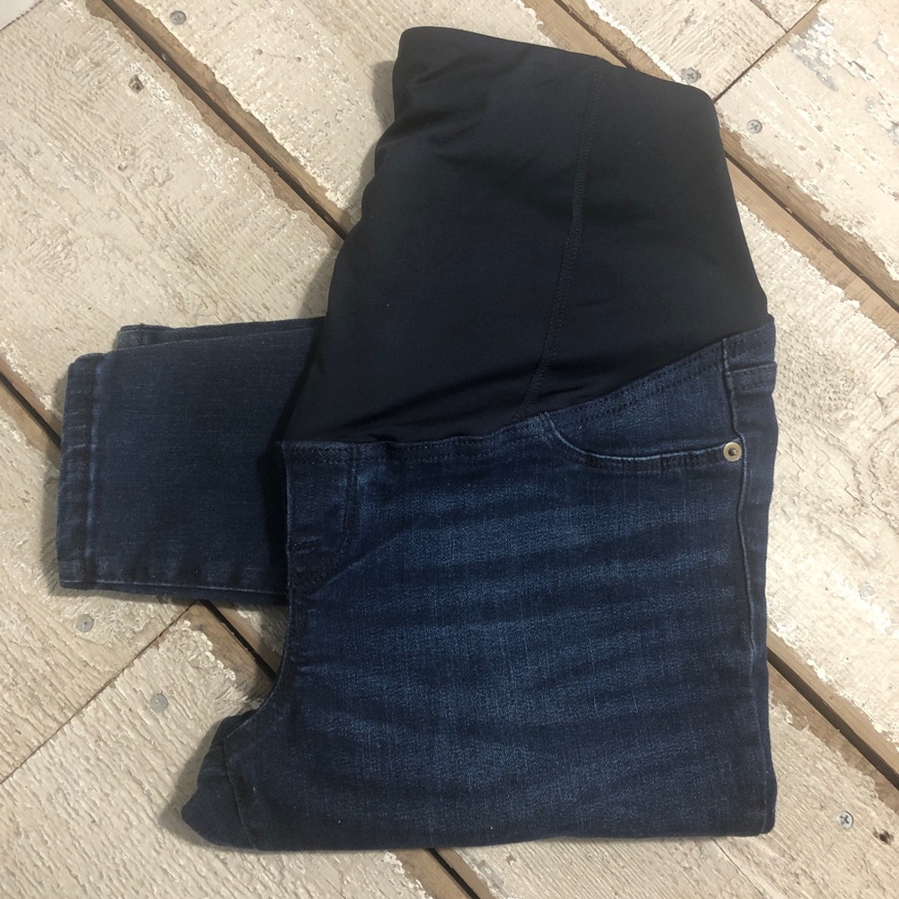 Isabel Maternity Skinny Cross Panel Jean